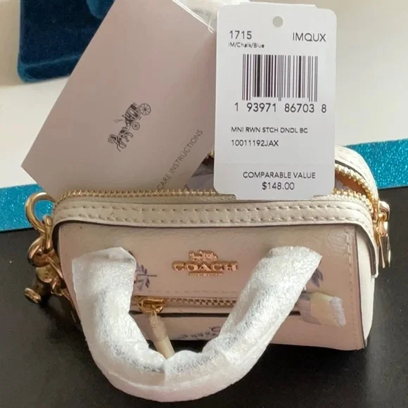 Coach New Cream Mini Bag with Gold Tone Hardware - Picture 8 of 8